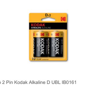 Bộ 2 Pin Kodak Alkaline D UBL IB0161