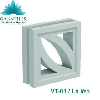 Gạch bông gió Ganatiles VT-01 chiếc lá lớn trắng
