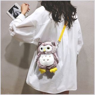 Túi đeo chéo hình cú mèo chất liệu vải bông VIDEO
