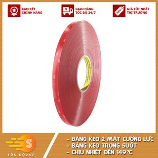 BĂNG KEO CƯỜNG LỰC TRONG SUỐT 3M KHỔ 12MM X 33M VHB 4910-12 giá sỉ