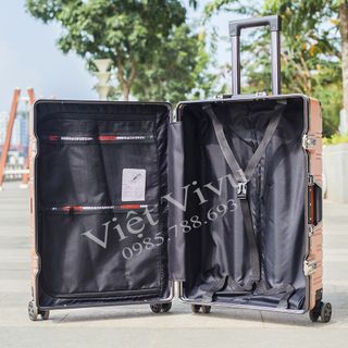 Vali Kéo Du Lịch PC028 20 inch - 7kg Hạng Thương Gia Màu Hồng Gold