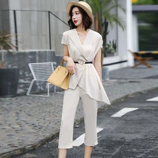 Sét quần Tây áo phối voan như hình