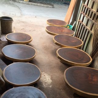 Bàn cafe gỗ me tây D55