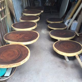 Bàn cafe gỗ me tây D55