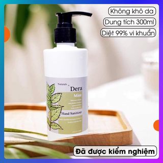 Nước rửa tay khô Dera Phòng Chống Virut CORONA 300ml Sát khuẩn loại bỏ 999 vi khuẩn virut ngăn ngừa dịch bệnh không gây khô da tay dưỡng mềm da tay Dùng 1 tháng giá sỉ