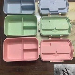 HỘP CƠM LÚA MẠCH 3 NGĂN KÈM ĐŨA THÌA INOX