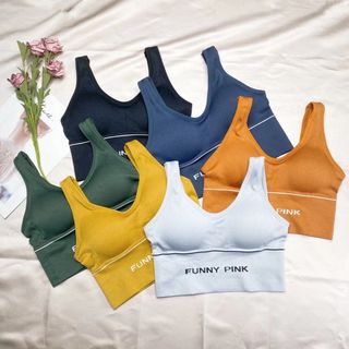 Áo tập 3 lỗ bra Funny pink