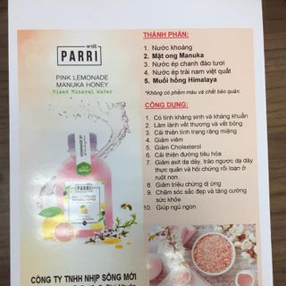 NƯỚC CHANH ĐÀO MẬT ONG PARRI 220ML
