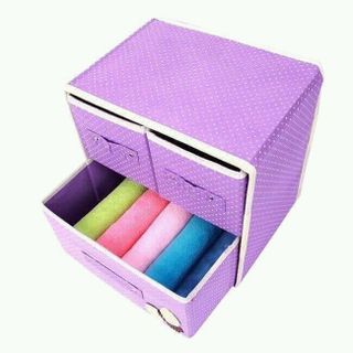 TỦ VẢI ĐỰNG ĐỒ 2 TÀNG 3 NGĂN