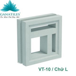 Gạch bông gió Ganatiles VT-10 Chữ F màu trắng