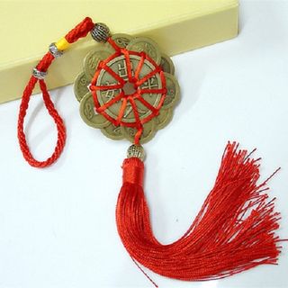 Dây treo xe đồng xu hoa mai