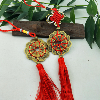 Dây treo xe đồng xu hoa mai