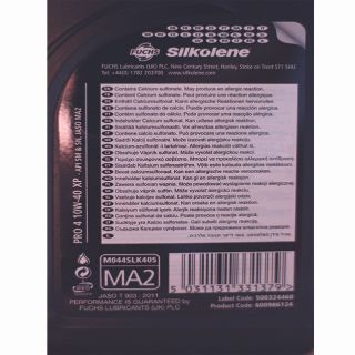 Nhớt Fuchs Silkolene Pro 4 10W-40 Nhớt Tổng Hợp Toàn Phần Gốc Ester Made in UK