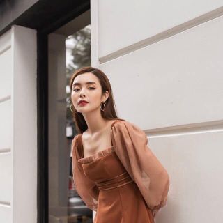 Đầm xòe phối viền