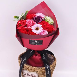 Bó Hoa Hồng Sáp Thơm Nhiều Màu