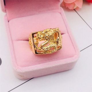 Nhẫn nam Đồng thau mạ vàng Rồng giáng trần N	9841