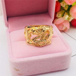 Nhẫn nam Đồng thau mạ vàng Rồng giáng trần N	9841