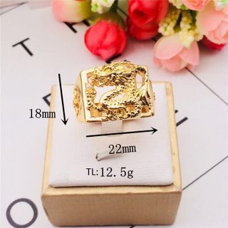 Nhẫn nam Đồng thau mạ vàng Rồng giáng trần N	9841