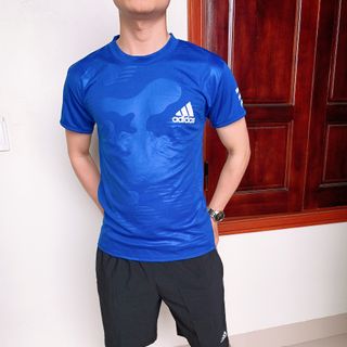 Bộ thể thao nam DAS vân cổ tròn thun lạnh cao cấp mềm mịn