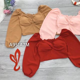 Áo crop xoắn ngực