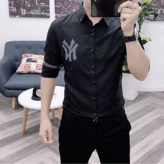 Áo sơ mi nam in logo NY
