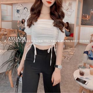 ÁO CROP RÚT DÂY