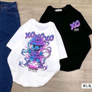 Áo Thun Unisex Tay Lỡ Xo Xo Xo