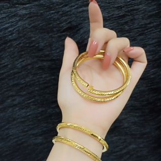 Vòng tay kiểu khoá vàng thật