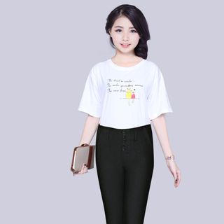 Quần Dài Thun Coton 5 Nút Đứng Lưng Cao Tts Dth05