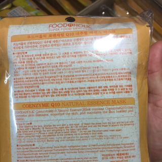 [Auth-Hàn]10 Miếng Mặt Nạ Coenzyme Q10 3D Foodaholic Hàn Quốc
