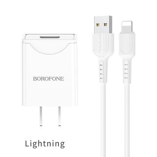 Bộ Cóc Cáp Sạc Borofone CD1 21A 18W Cổng Lightning giá sỉ