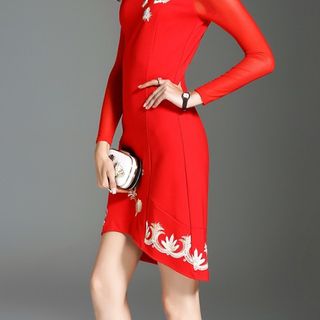 ĐẦM BODY THÊU HOA - TTMS1066