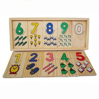 Bộ ghép gỗ giúp bé học số và lượng
