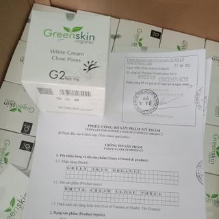Kem Dưỡng trắng da GREENSKIN ORGANIC WHITE CREAM CLOSE PORES G2 15g
