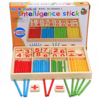 Bộ que tính kèm thẻ số 2 trong 1