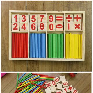 Bộ que tính kèm thẻ số 2 trong 1