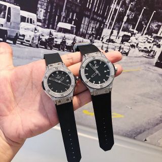 Đồng hồ đính hạt nam nữ đính hạt dây silicon Hublot