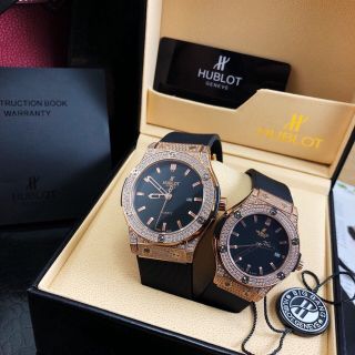 Đồng hồ đính hạt nam nữ đính hạt dây silicon Hublot