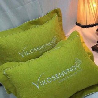 Vỏ gối thêu Satin trần bông có khóa kéo Xem ảnh