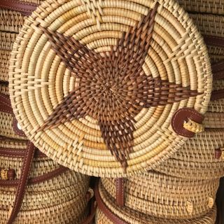 Túi mây tre đan sao đặc- 20cm túi cói XinhXinh