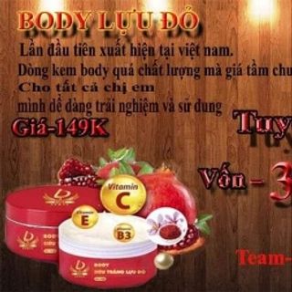 Body siêu trắng lựu đỏ Duly