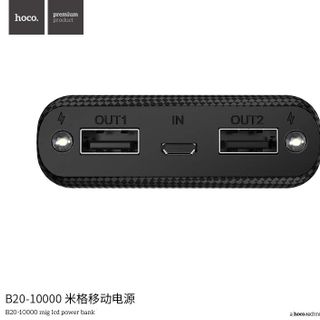Hoco - Pin sạc dự phòng B20 - 10000 mAh - 2 cổng sạc - 2 đèn Led