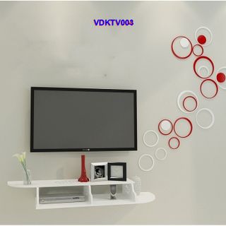 Kệ DVD treo tường kết hợp họa tiết trang trí TV002A