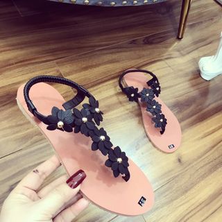 Giày sandal mảnh hoa xinh