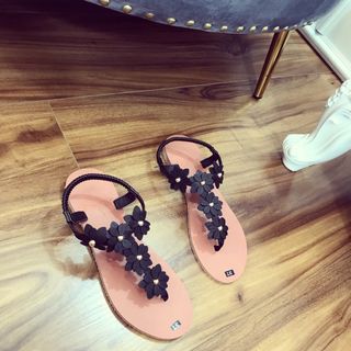 Giày sandal mảnh hoa xinh