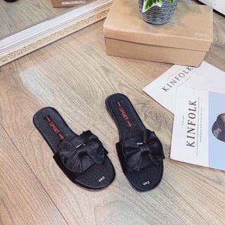 Dép quai ngang lụa hoa