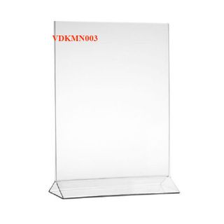 Kệ menu mica để bàn chân chữ T Tờ A4 -21x30cm