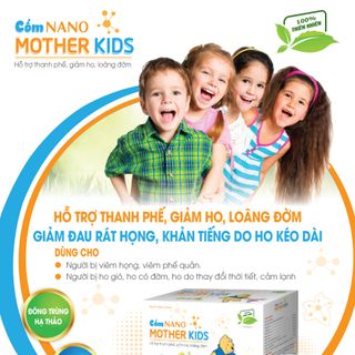 Cốm Nano Motherkids Hỗ trợ Giam ho đau rát họng tăng sức đề kháng