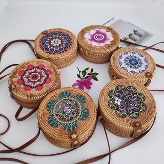 Túi mây tre họa tiết