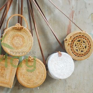 Túi mây tre họa tiết